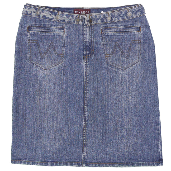 Y2K Nevada Denim Mini Skirt - Fashion Rerun Vintage Migration_Skirt