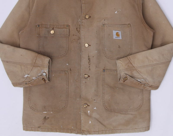 Vintage Carhartt Duck Blanket Lined Chore Coat Brown Canvas Workwear Jacket L | Migration_Jackets - Detail Vi | Fashion Rerun