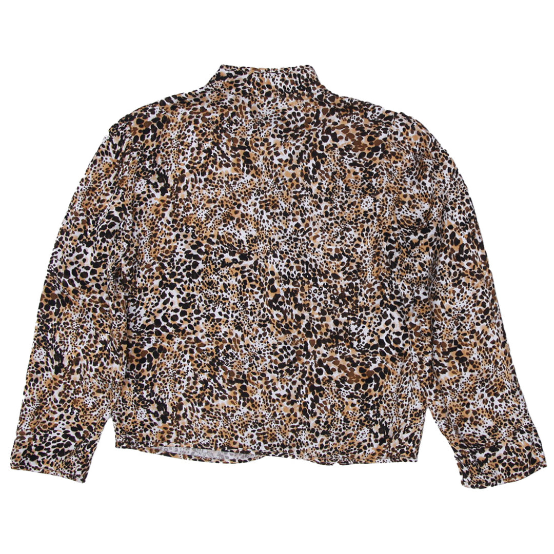 Ladies Wilfred Button Pearl Animal Print Blouse