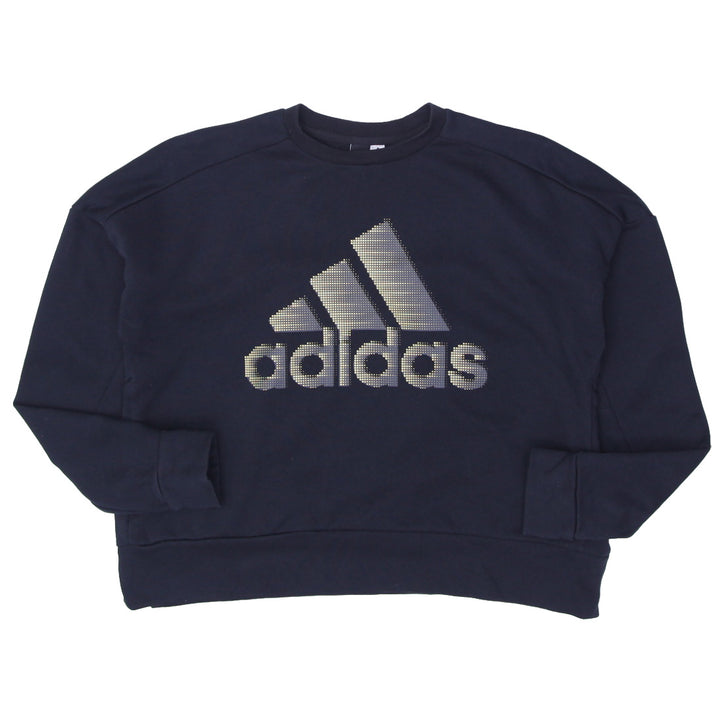 Ladies Adidas Logo Boxy Type Crop Sweatshirt