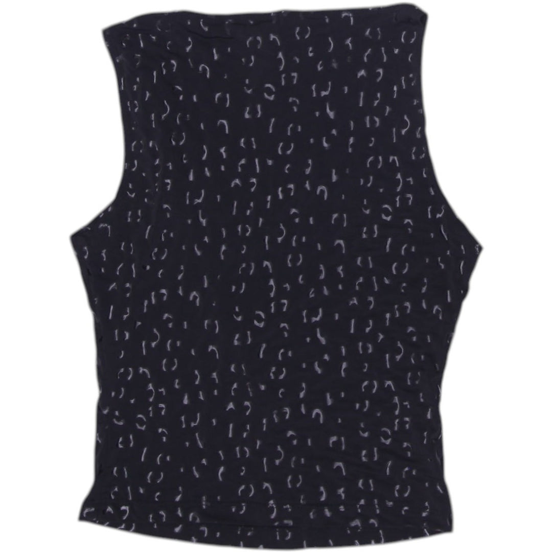 Y2K Ladies Patterned Sleeveless Asymmetric Top Size M | Migration_Y2K Tops - Side View | Fashion Rerun