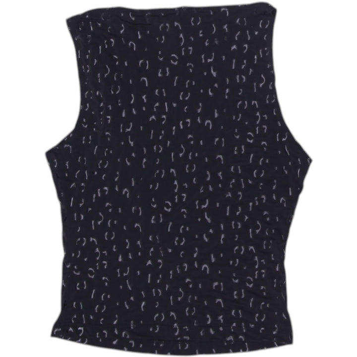 Y2K Ladies Patterned Sleeveless Asymmetric Top Size M | Migration_Y2K Tops - Side View | Fashion Rerun