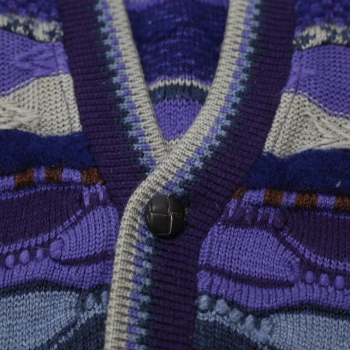 Vintage Tosani Coogi Classic 3D Knitted Cardigan sweater Size L