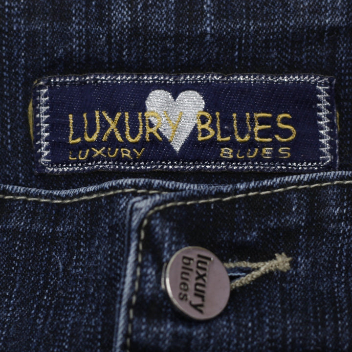 Y2K Ladies Luxury Blues Button Pocket Jeans