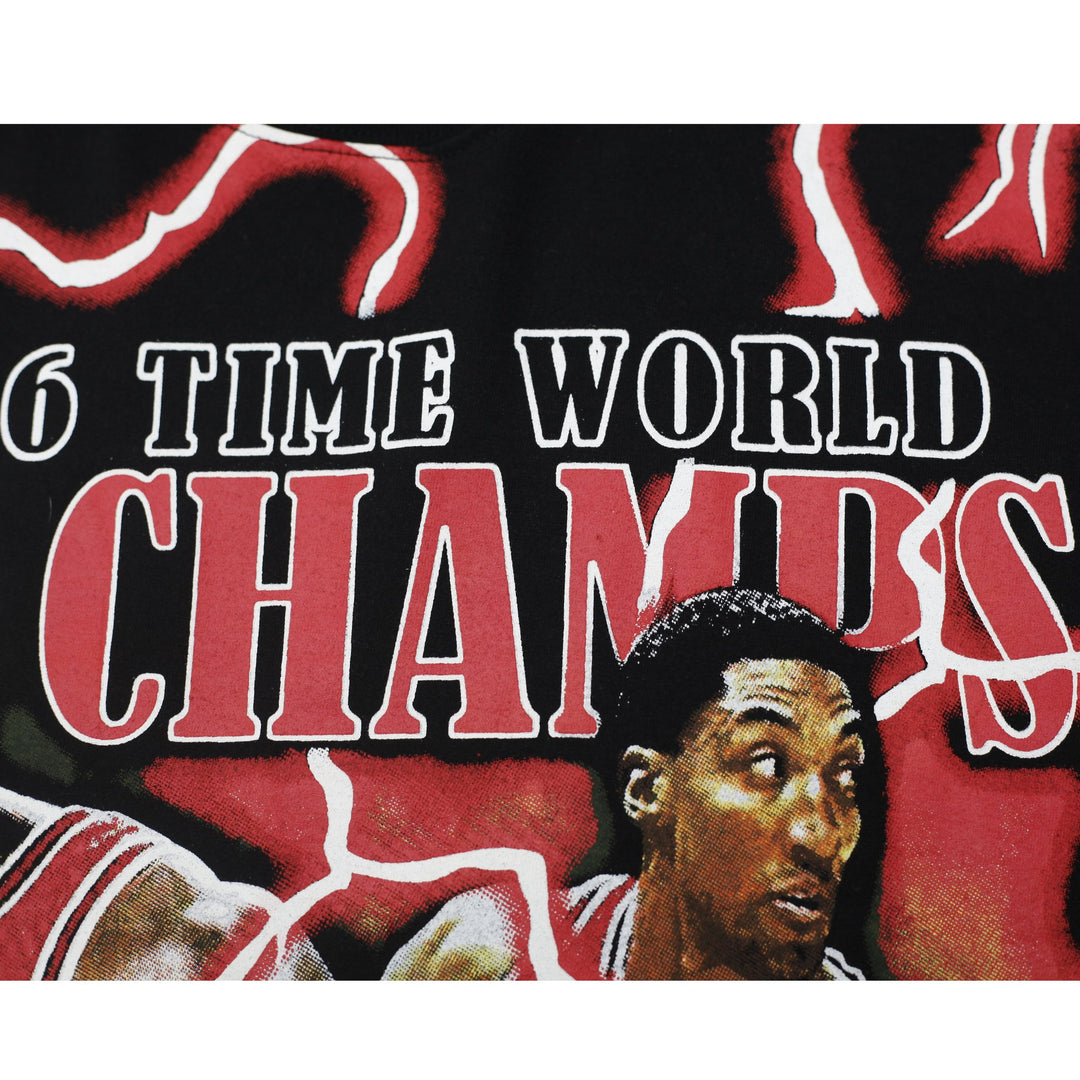 Mens Chicago Bulls 6 Time Champions NBA Boot Leg Lightning T-Shirt Size 2XL | Migration_T-Shirts - View 6 | Fashion Rerun