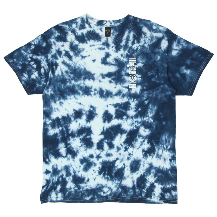 10. Deep Mens Blue Tie- Dye Graphic T-Shirt - Fashion Rerun Vintage Migration_T-Shirt