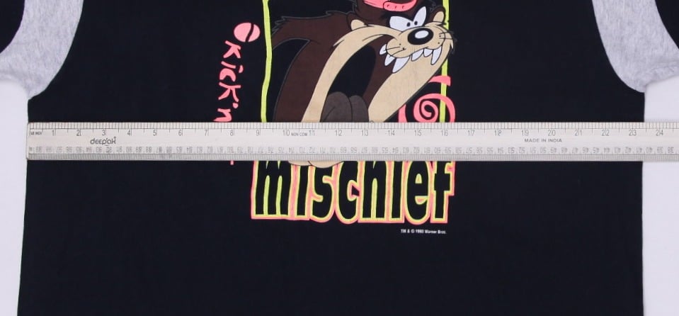 Vintage 1993 Artex T-Shirt Black Cartoon Graphic Warner Bros Made in USA Size XL | Migration_T-Shirts - View | Fashion Rerun