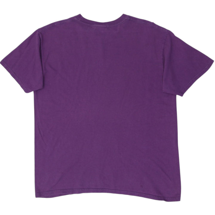 Vintage Mens Nike T-Shirt Purple Short Sleeve Swoosh Logo | Migration_T-Shirts - Side View | Fashion Rerun