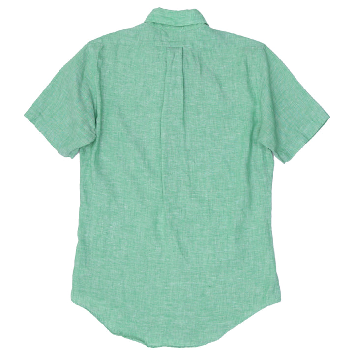 Mens Brooks Brothers Slim Fit Linen Short Sleeve Shirt