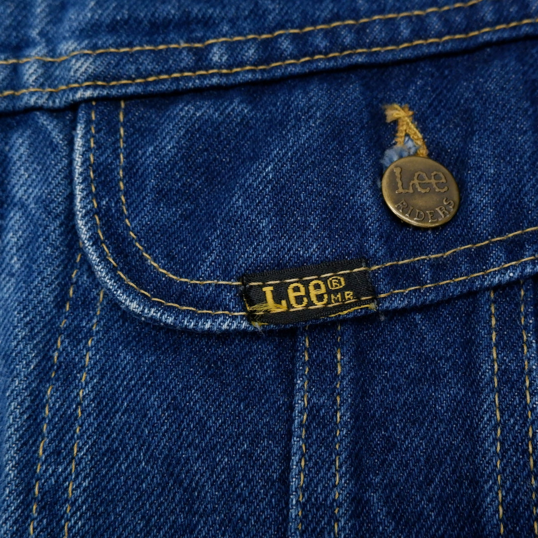 Vintage Mens Lee Riders Denim Trucker Jacket Dark Wash