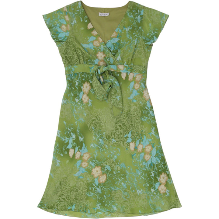 Y2K Ladies Floral Wrap Style Midi Dress Size 12 | Migration_Dresses | Fashion Rerun