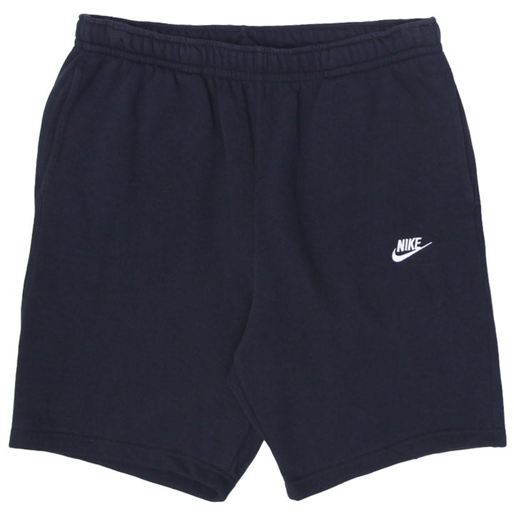 Mens Embroidered Nike Logo Black Sweat Shorts