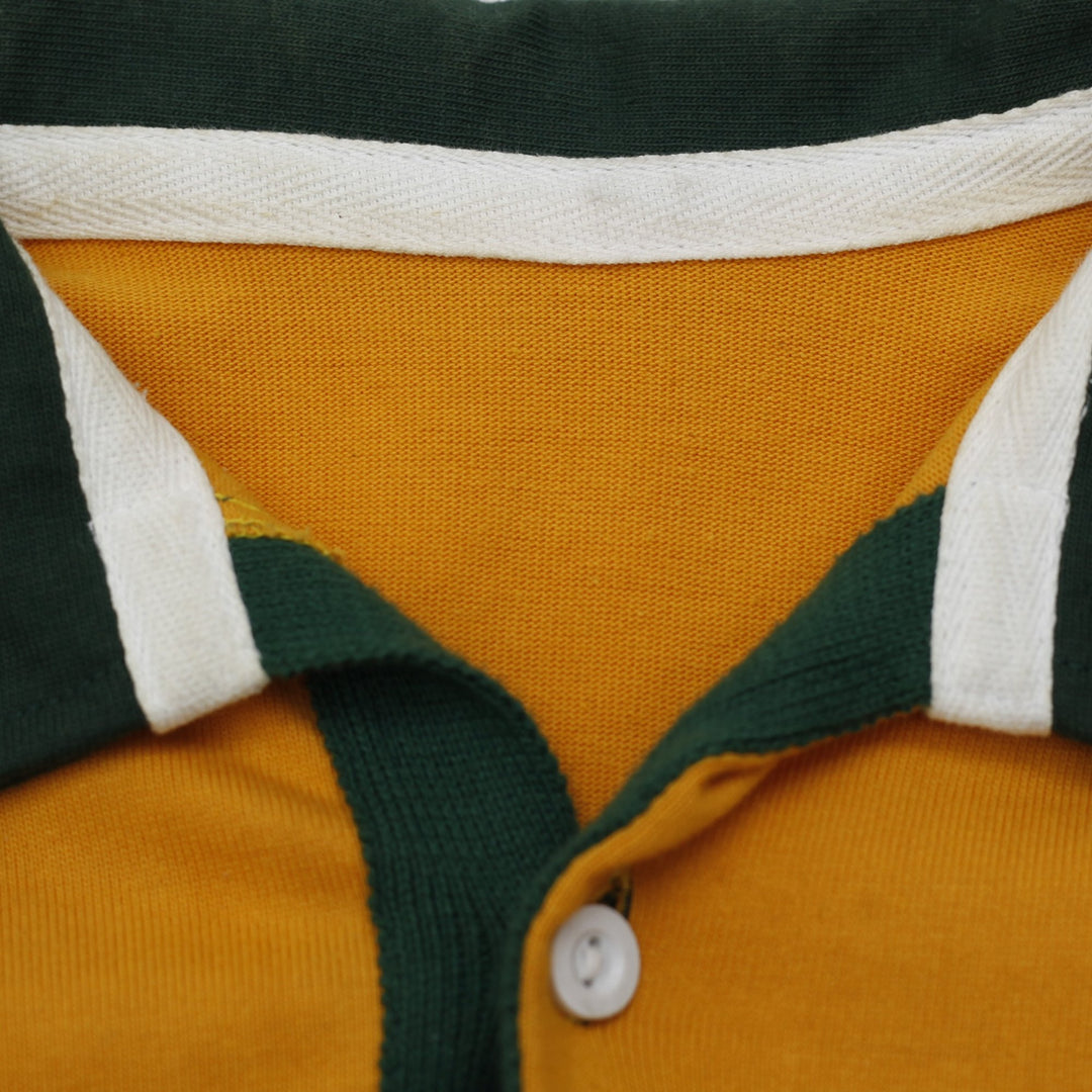 Vintage Australia Wallabies Rugby Polo T-Shirt Gold & Green