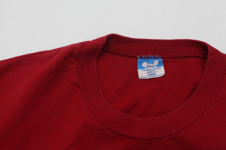 Vintage Mickey Mouse The Walt Disney Studios T-Shirt Single Stitch Made In USA , Red Size L - Fashion Rerun Vintage Migration_T-Shirt