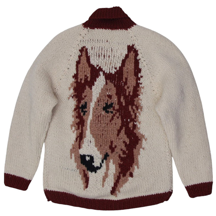 Vintage Ladies 1970s 70s Hand Knitted Cowichan Wool Sweater