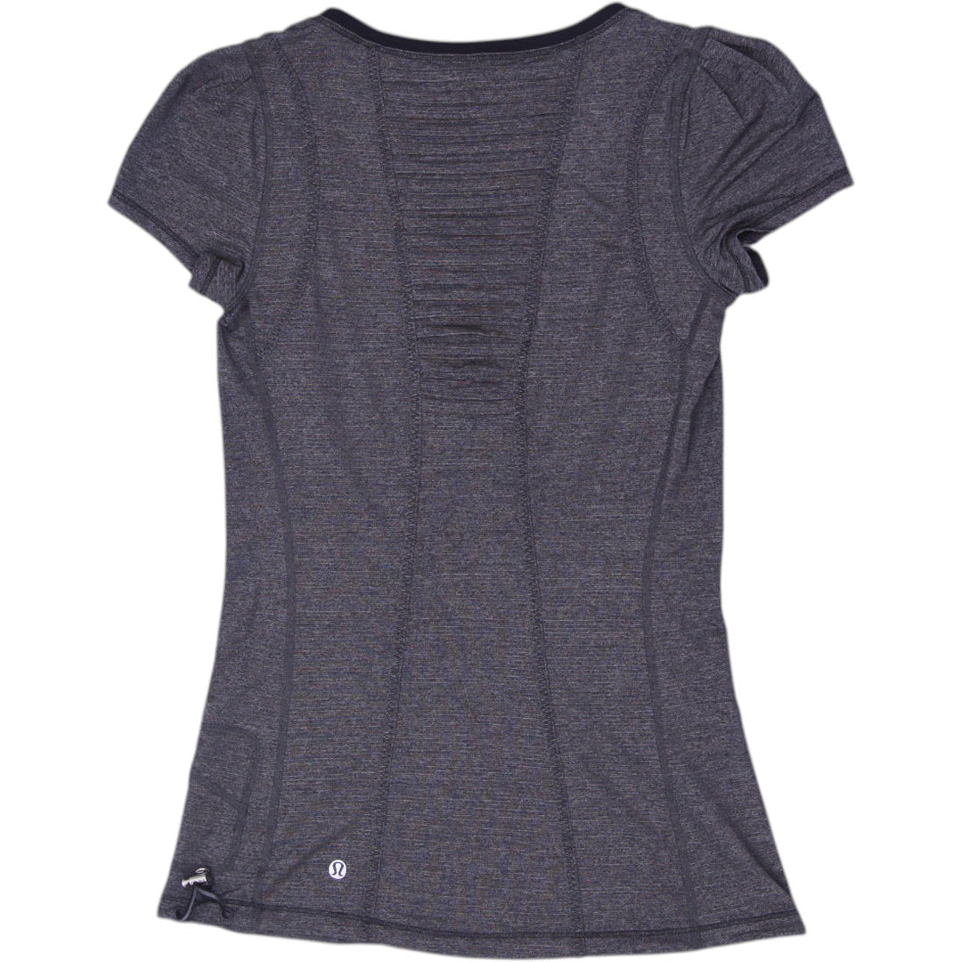 Ladies Lululemon Run Swiftly Short Sleeve Gathered Sleeve Running T-Shirt Size 4