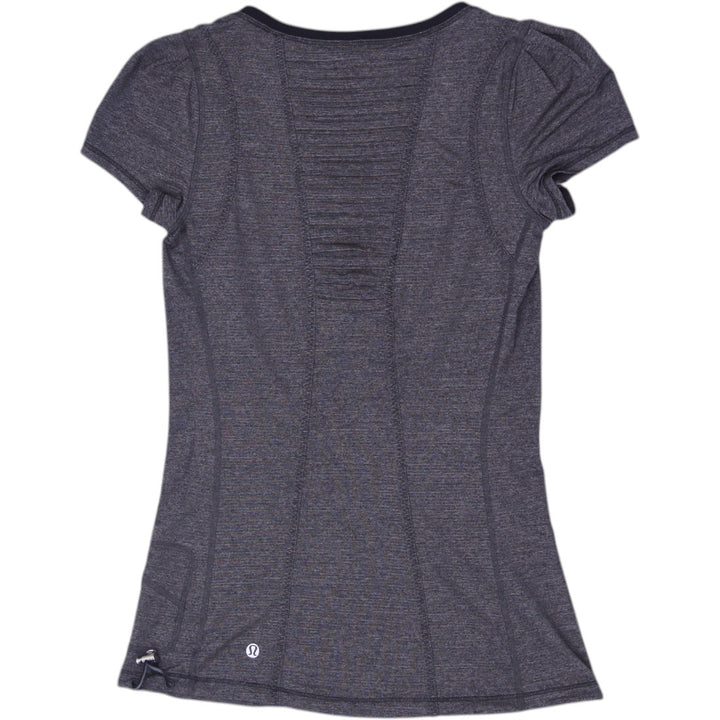 Ladies Lululemon Run Swiftly Short Sleeve Gathered Sleeve Running T-Shirt Size 4