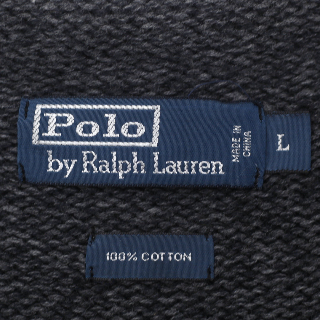 Vintage Mens Polo by Ralph Lauren Sweater Gray Knit Cotton Size L | Migration_Jumper & Knitwear RL Collection | Fashion Rerun