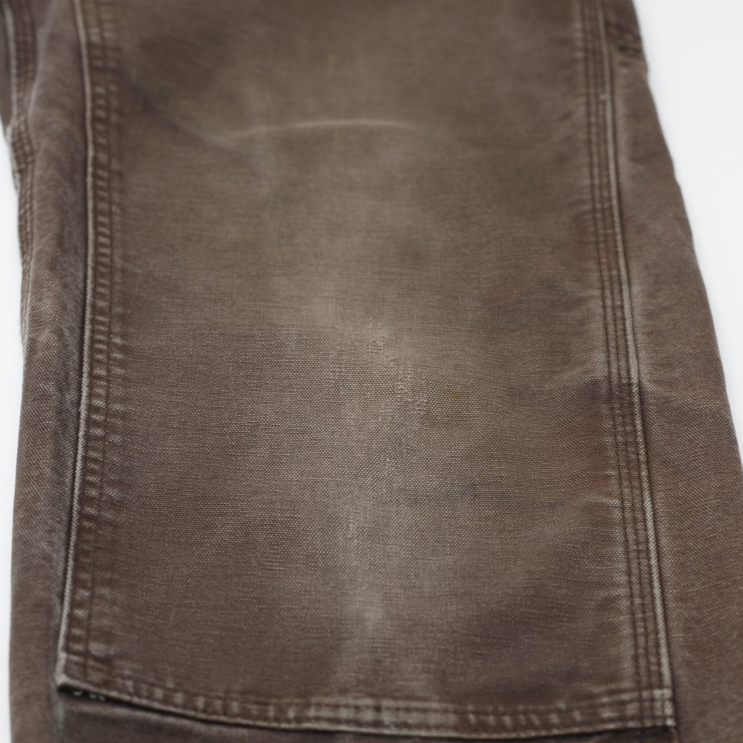 Mens Carhartt B136 DKB Double Knee Pants 36x34 Brown Thrashed Distressed