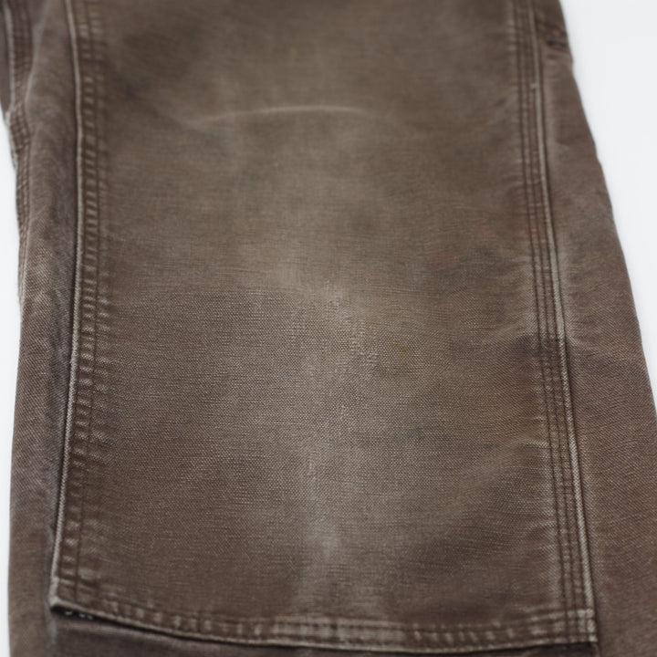 Mens Carhartt B136 DKB Double Knee Pants 36x34 Brown Thrashed Distressed