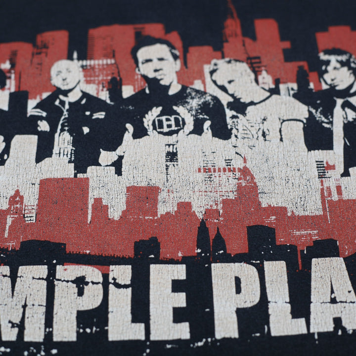 Vintage 2000s Simple Plan Pop Punk Band Tour T-Shirt Size S