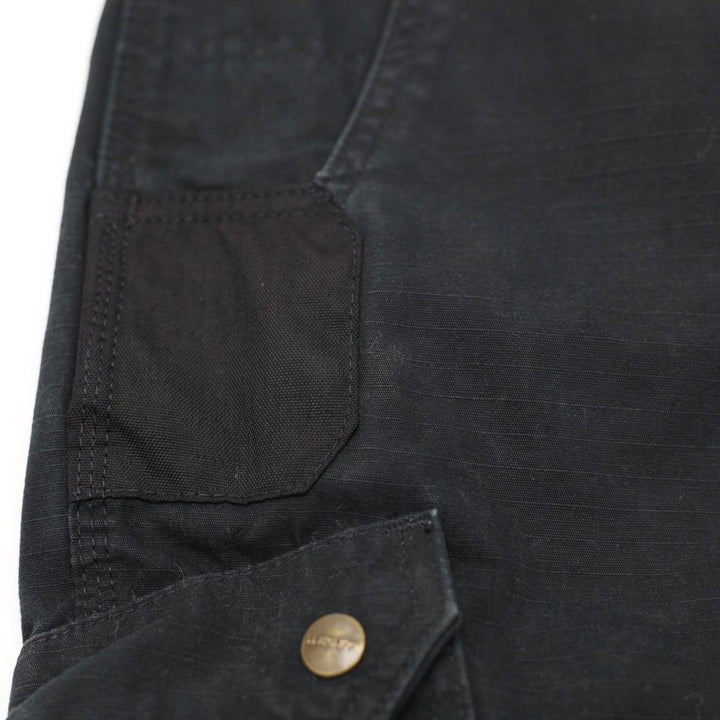 Mens Carhartt Black Canvas Loose Fit Utility Cargo Workwear Pants Size 36x32