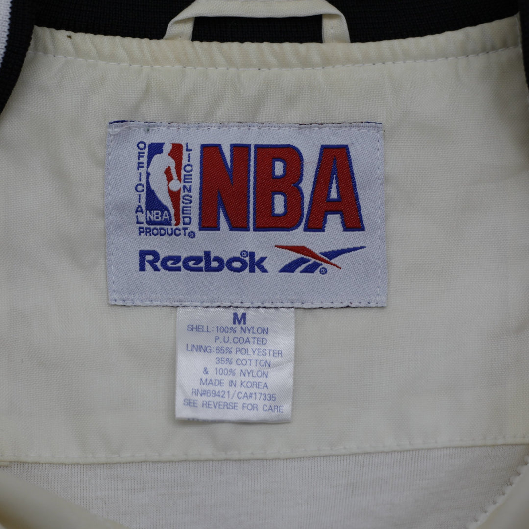Vintage 90s Reebok NBA Chicago Bulls 1/4 Zip Nylon Windbreaker Jacket Size M