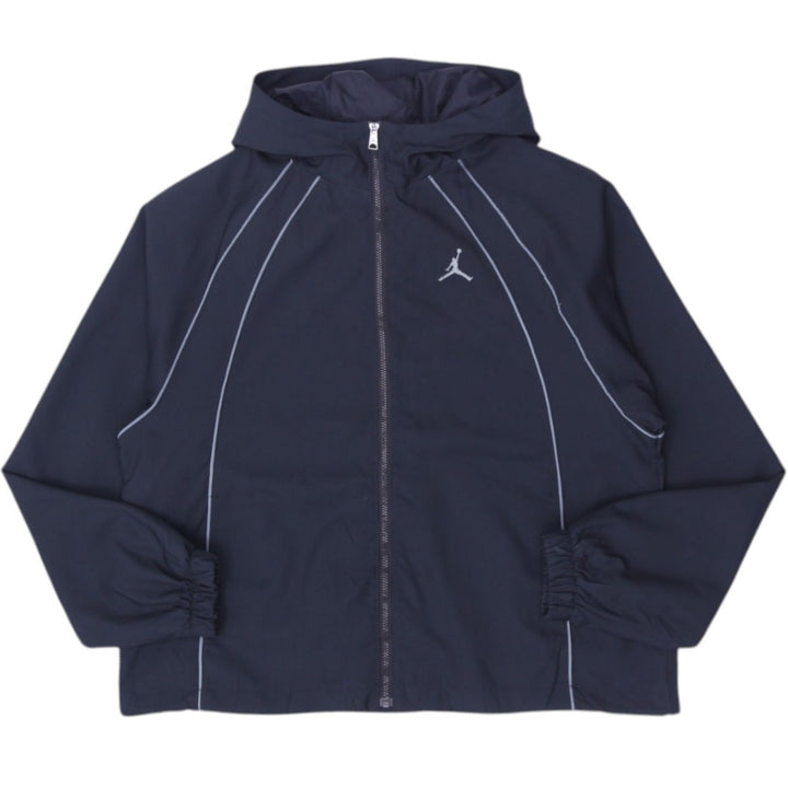 Ladies Jordan Windbreaker Black Hooded Full Zip Lightweight Sportswear S