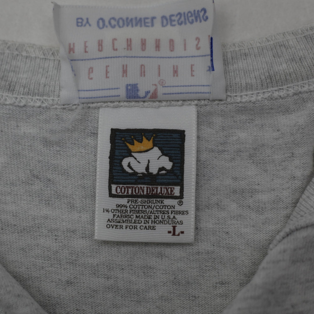 Vintage 90's Yankees Henley T-Shirt Made in USA Size L | Migration_T-Shirts - Detail View | Fashion Rerun