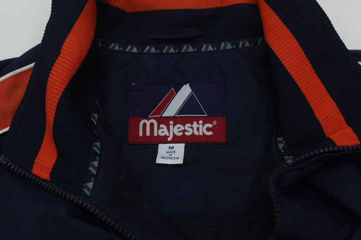 Vintage 90's Illinois Fighting Illini Majestic Jacket Fleece Lined Illinois Bomber Jacket - Fashion Rerun Vintage Migration_Jacket