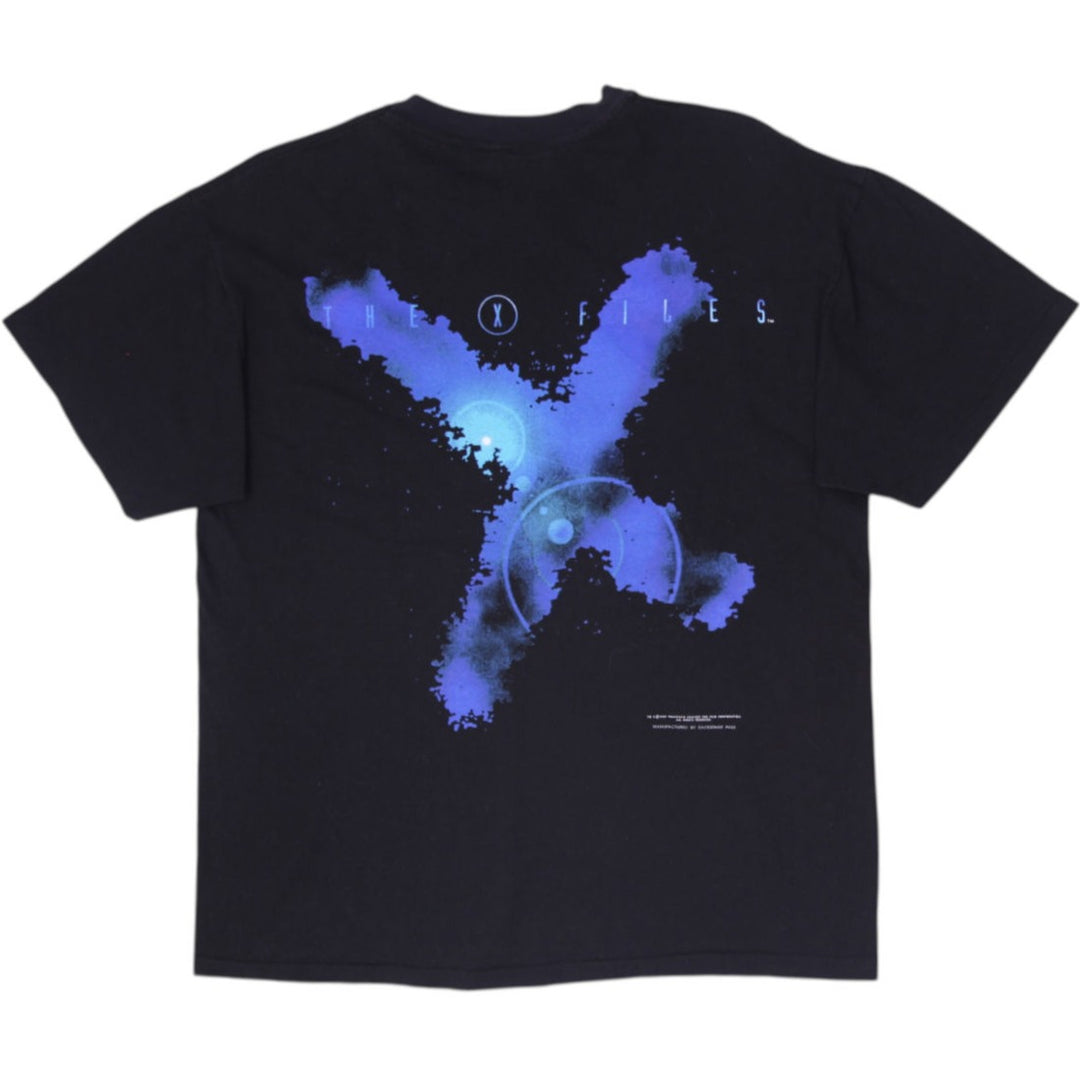 Vintage Hanes 90s The X-Files Trust No One Sci-Fi TV Promo T-Shirt Size XL