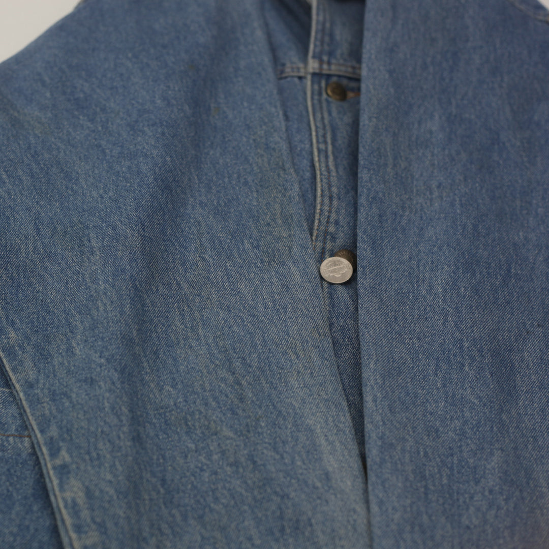 Vintage Essentials International Choice Leather Collar Chore Denim Jacket - Fashion Rerun Vintage Migration_Jacket
