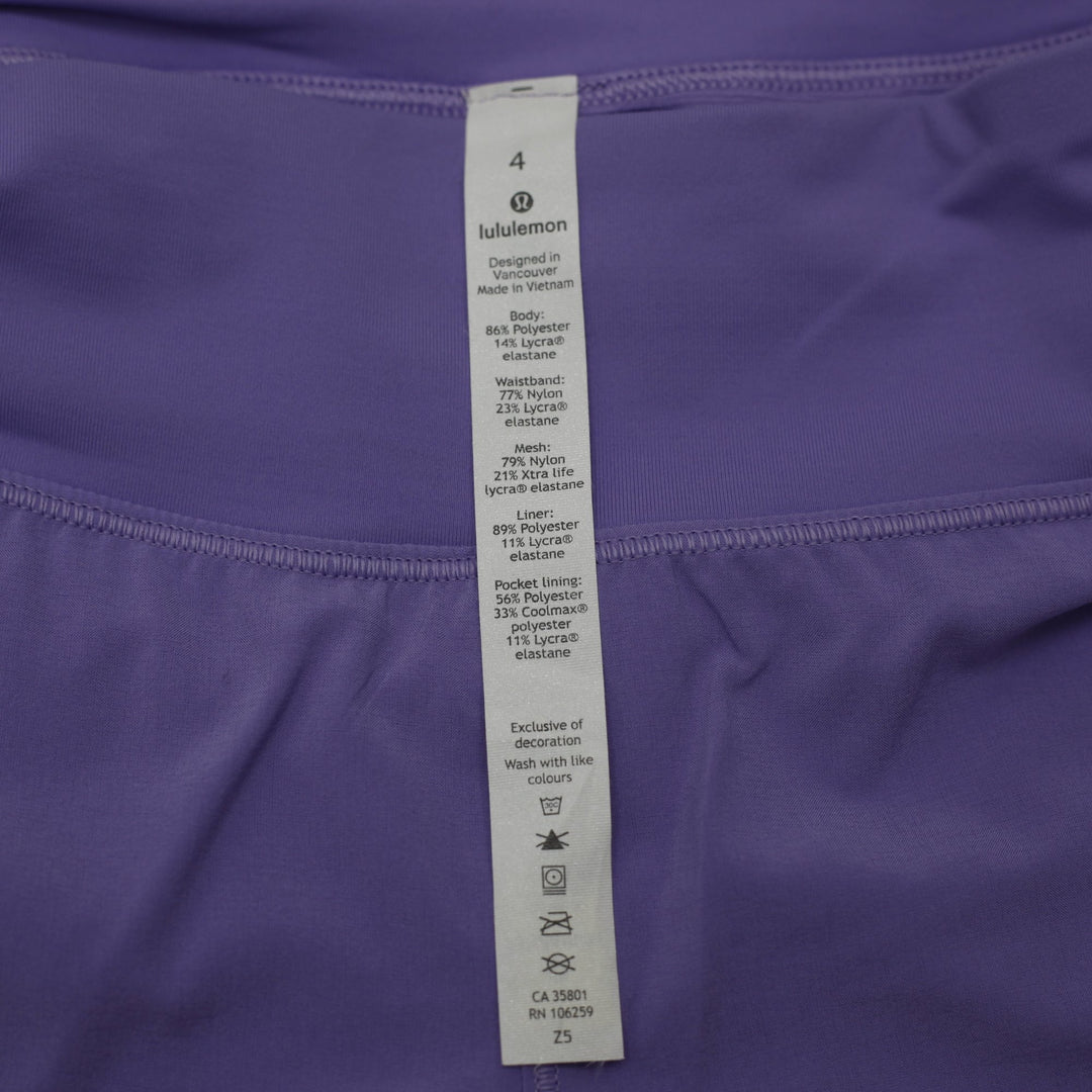 Ladies Lululemon Lined Low Rise Gym Running Track Shorts Size 4
