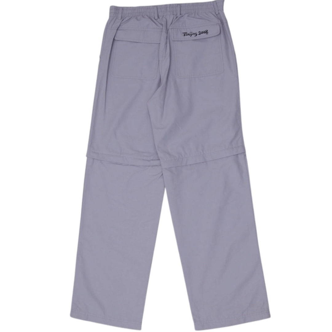 Ladies Adidas Cargo Gray Beijing 2008 Olympic Convertible Pants | Migration_Pants - Side View | Fashion Rerun