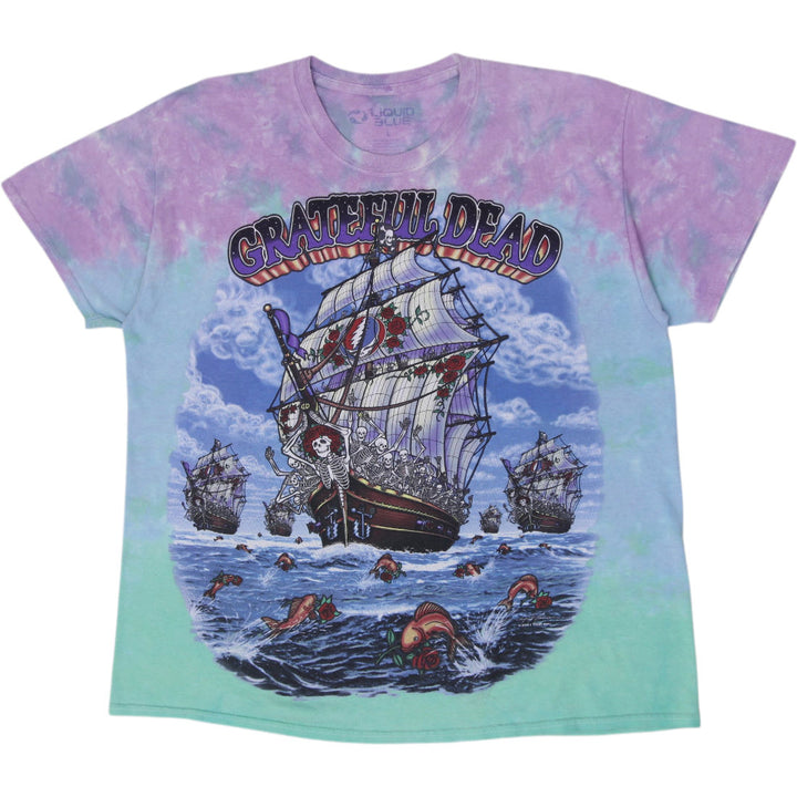 Vintage 2001 Grateful Dead Ship of Fools Tie Dye T-Shirt Size L