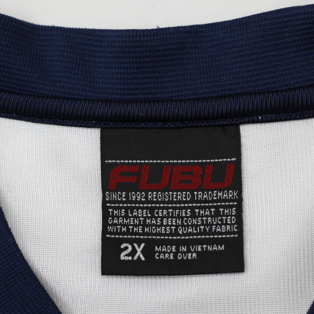 Vintage Mens FUBU Mesh Jersey Navy White 05 Embroidered Size 2X