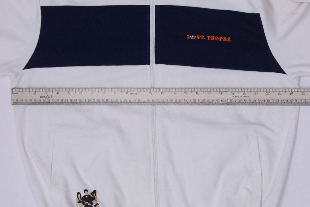 Mens Adidas St. Tropez Track Jacket White Full Zip Retro