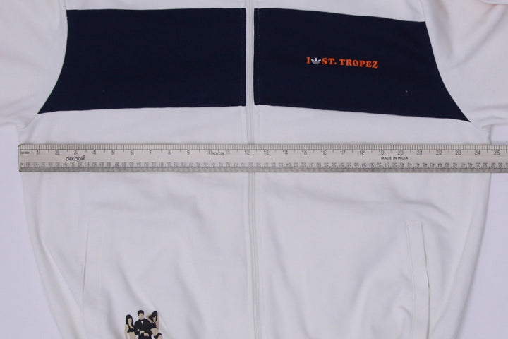 Mens Adidas St. Tropez Track Jacket White Full Zip Retro