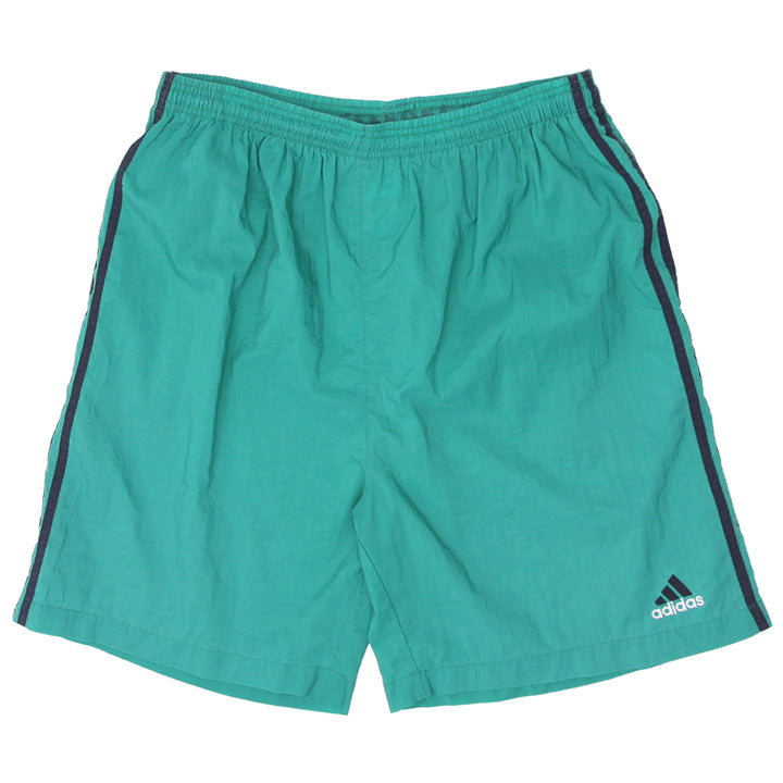 Vintage Adidas Embroidered Black Stripes Nylon Green Shorts - Fashion Rerun Vintage Migration_Shorts