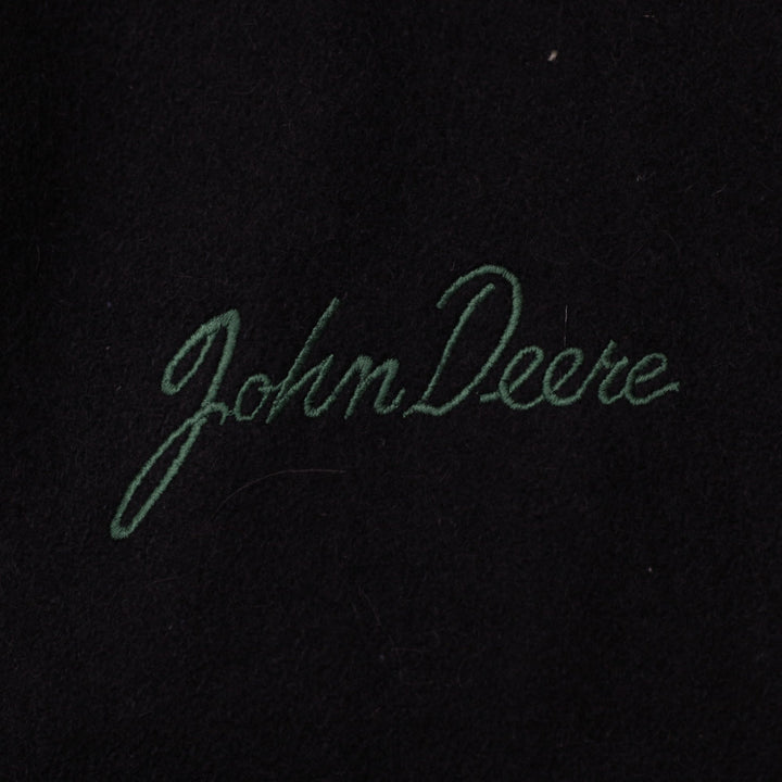 Vintage John Deere Varsity Wool Blend Leather Sleeve Jacket 2XL | Migration_Jackets - Detail View | Fashion Rerun
