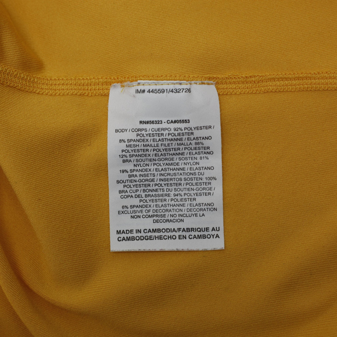 Ladies Nike Dri-FIT Racerback Training Tank Top Mustard Yellow Size M