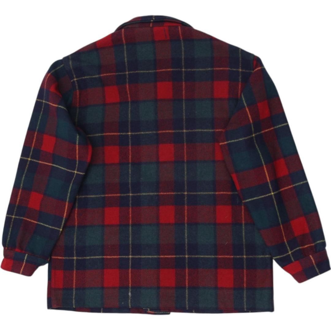 Vintage Pendleton Wool Jacket Red Green Plaid Wool Made In USA L | Migration_Jackets - Side View | Fashion Rerun