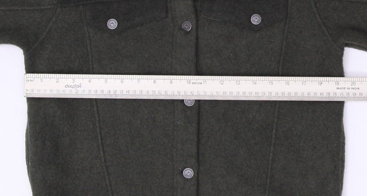 Patagonia Woolie Trucker Jacket Womens M Industrial Green Wool Blend | Migration_Jackets - Detail View | Fashion Rerun