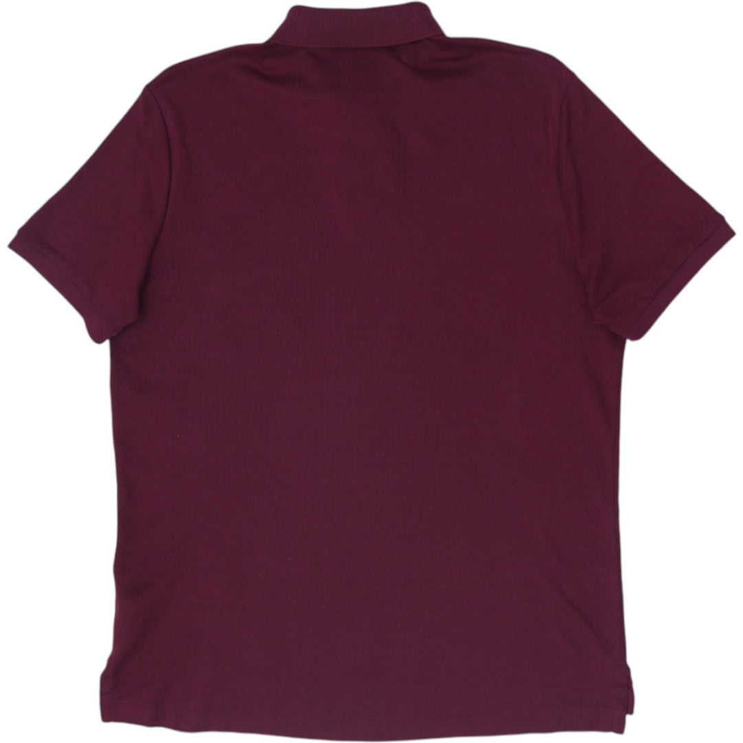 Mens Polo Ralph Lauren Short-Sleeve Polo Shirt Burgundy/Maroon Size M