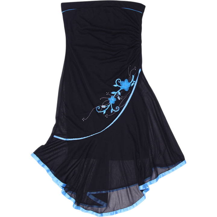 Y2K Floral Mesh Midi Dress Black Size M | Migration_Dresses | Fashion Rerun