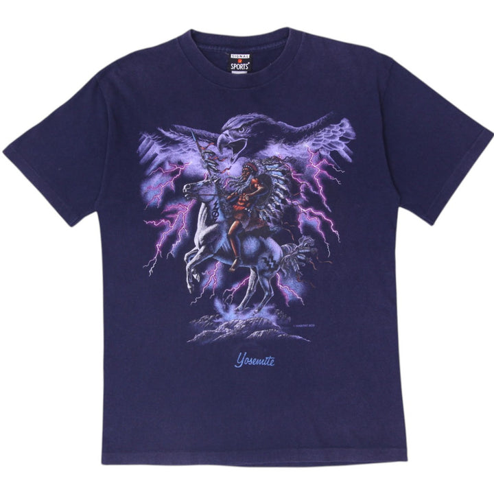 Vintage 1993 Signal Sports Yosemite Eagle Lightning Horse T-Shirt