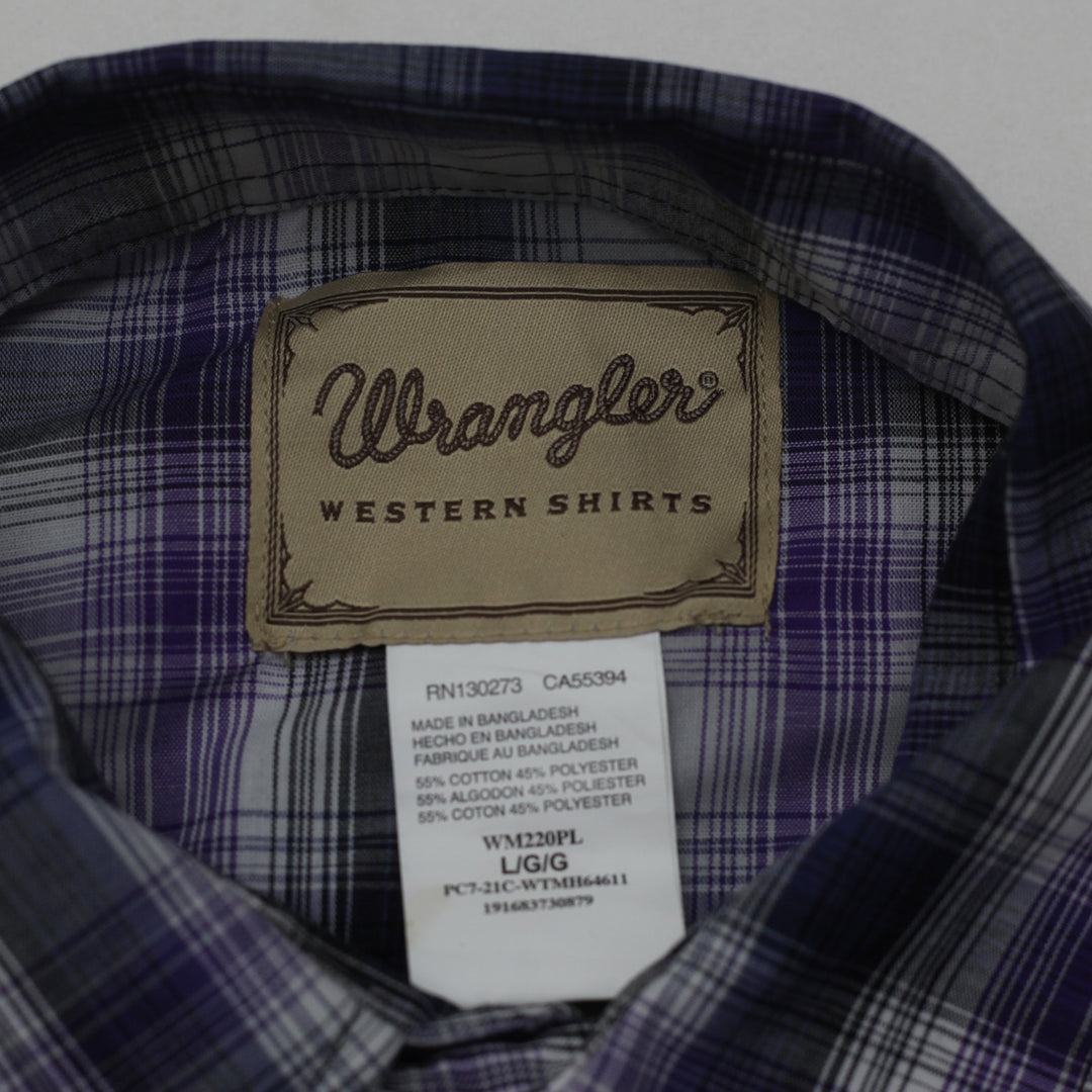Vintage Wrangler Pearl Button Plaid Western Shirts Size L - Fashion Rerun Vintage Migration_Shirt