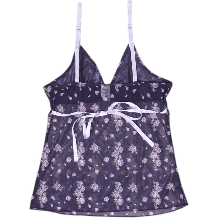Y2K Ladies TCM Camisole Floral Sheer Top Size 14/16