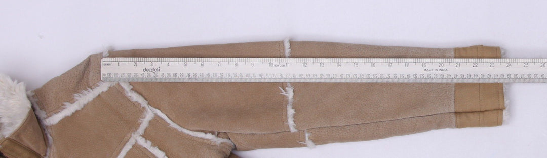 Y2K Ladies Beige Faux Fur Full Zip Jacket Size M | Migration_Jackets - View 6 | Fashion Rerun