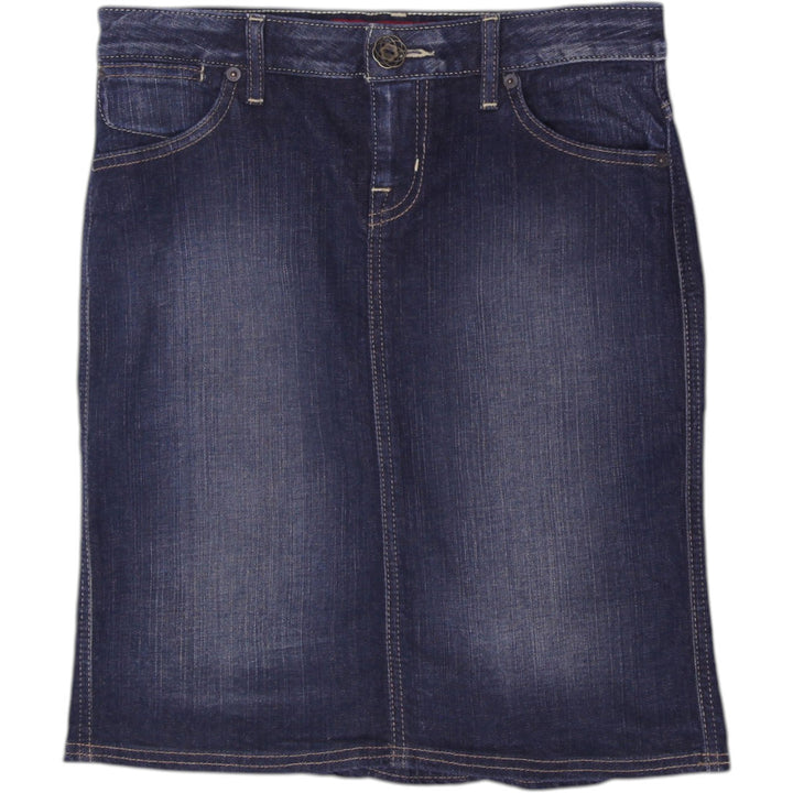 Y2K Ladies Guess Jeans Straight Fit Stretch Denim Mini Skirt Size 28